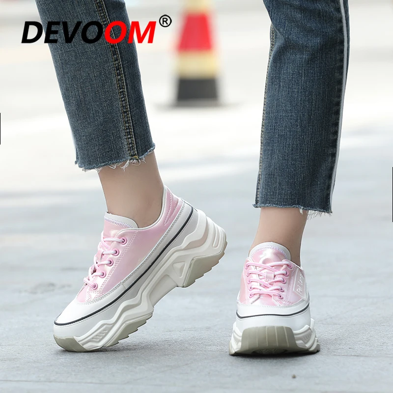 Женские кроссовки для бега на платформе массивной подошве в стиле ретро 90-х со