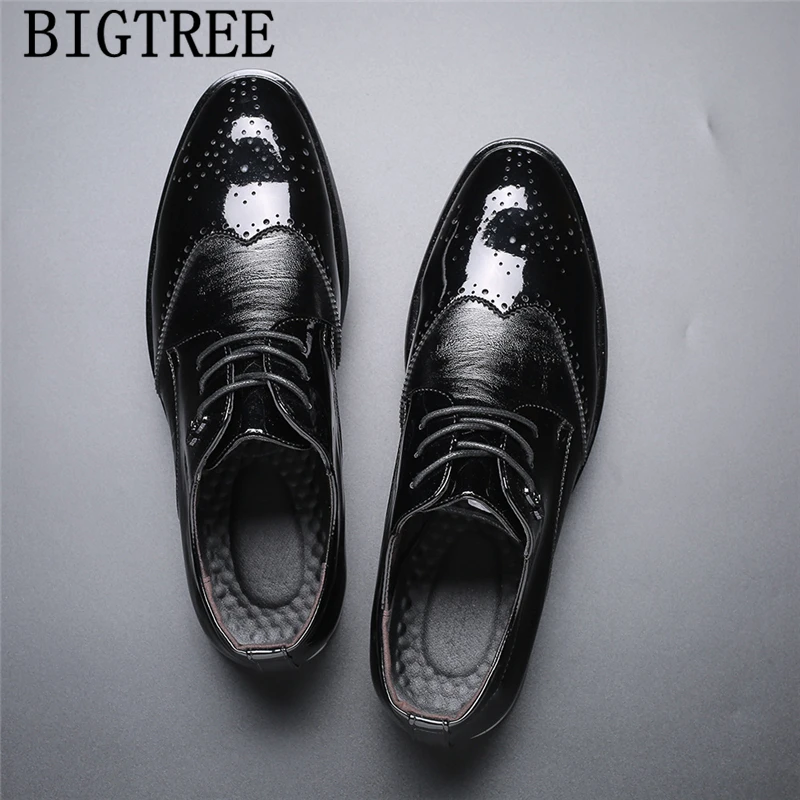 Туфли Броги мужские классические брендовые итальянские вечерние туфли оксфорды