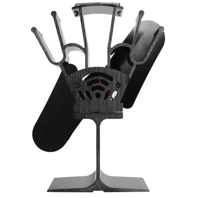 

Motor Double Heat Powered 2 Blade Wood Stove Fan with - Ultra Quiet Fireplace Wood Burning Eco Fan for Efficient Heat Distributi