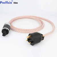 high quality hi end 24 cores 6n occ hifi power cord with gold plated uk 13a carbon fiber iec female hifi ac power cable
