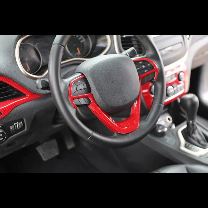 Для Jeep Cherokee 2016 2017 1 шт. ABS хромированный чехол на руль для салона автомобиля