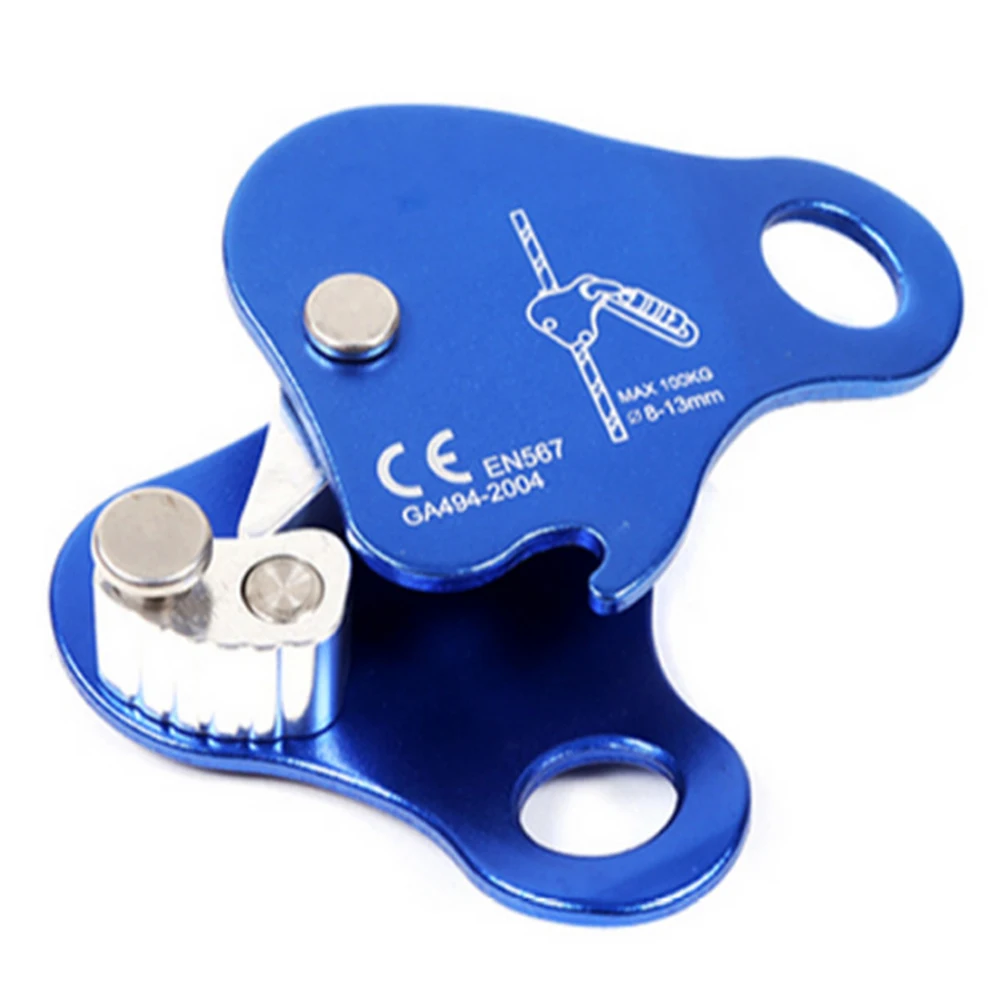 

Climbing Belay Device Rope Grip Outdoor Protective Ascender Mountaineering Belay Device Snag Rigging Rope Grip