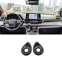 for toyota sienna 2021 2022 accessories abs wood grain car interior a pillar speaker horn ring decoration cover trim 2pcs