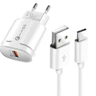 Дорожное настенное зарядное устройство для Xiaomi Redmi Note 10S, USB-адаптер для OPPO Find X2 X3 Lite Neo Reno 5 4 3 Pro 5G 2 Z 1m Type-C USB-кабель