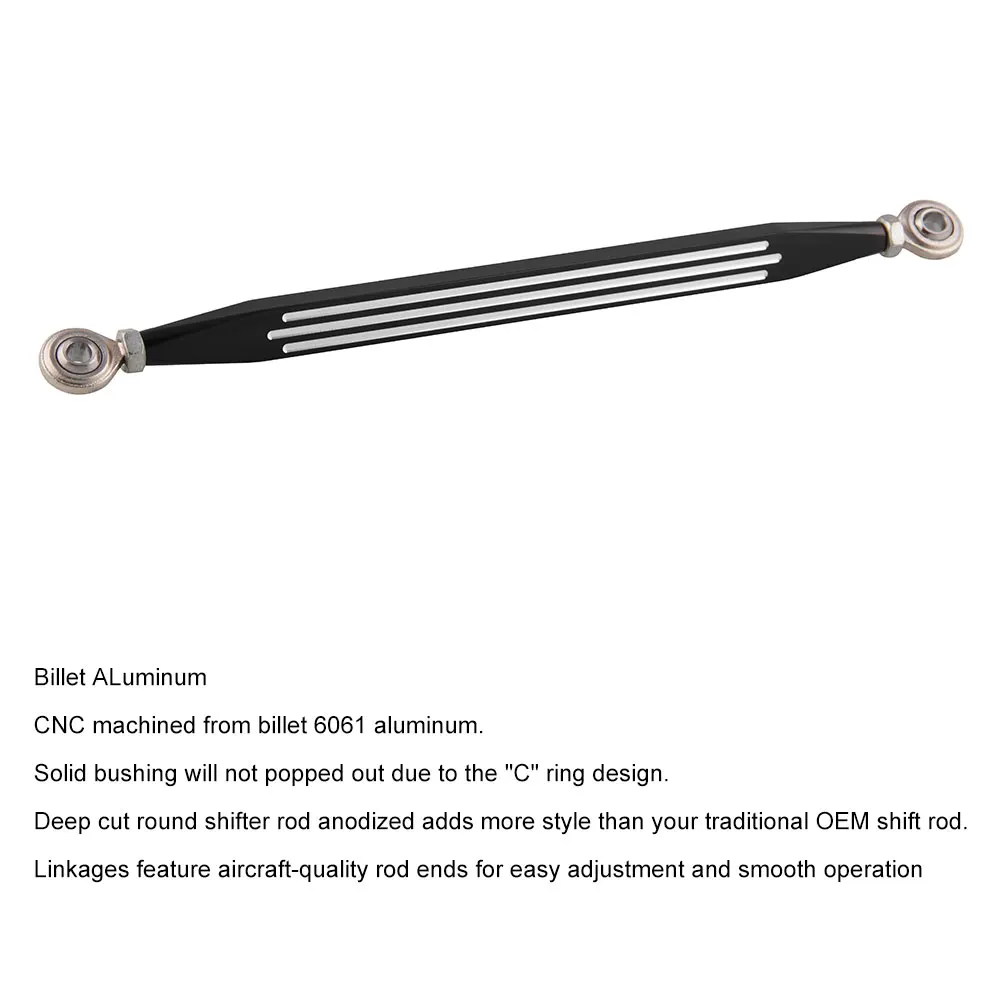 Соединительный рычаг переключения скоростей для мотоциклов черный CNC Harley Davidson