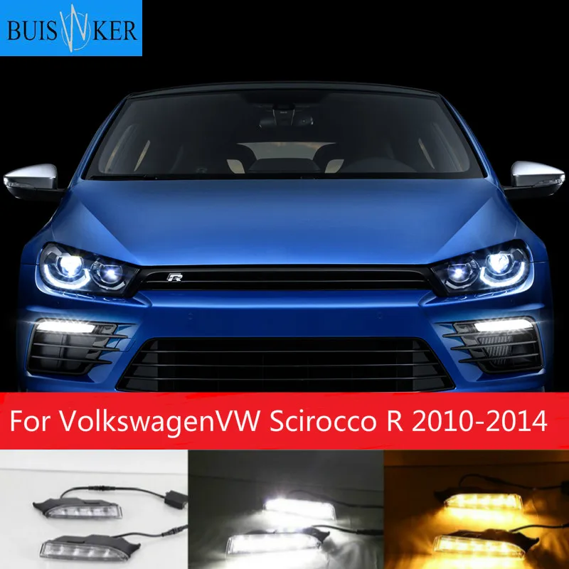 2 шт. 12 В LED DRL Светодиодный дневной светильник белым светом сигнал поворота