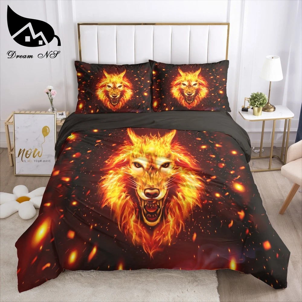 Dream NS Bohemian Flame Wolf Bedding set Queen Bedding Home Textiles Set Bedclothes King duvet cover set juego de cama
