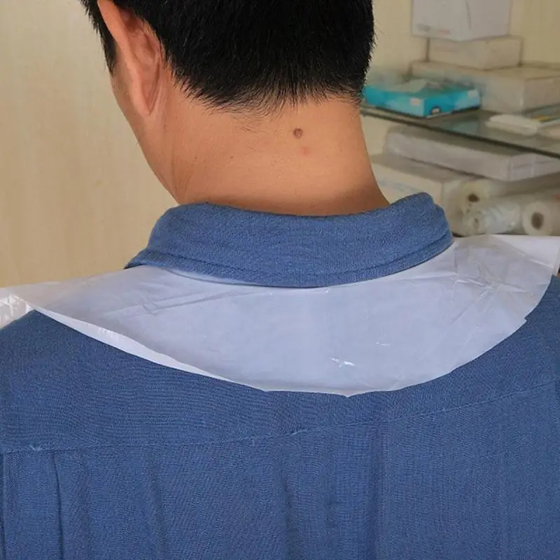 Белый одноразовый ПЭ пластиковый фартук прозрачный уплотненный Фартук для