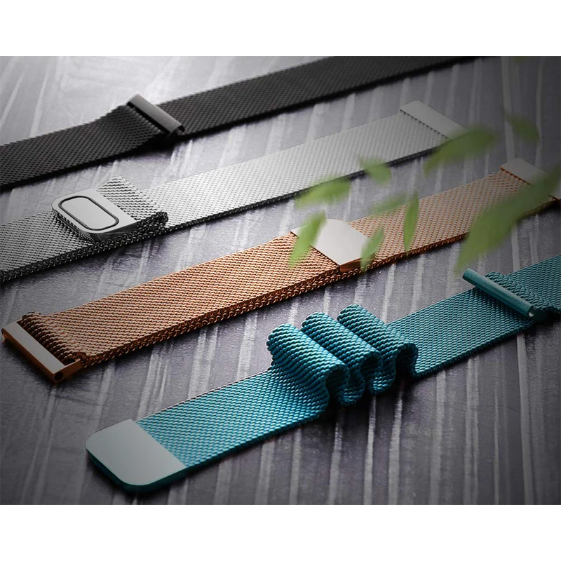 Ремешок 20 мм/22 мм для Huami Amazfit GTS/Bip lite/GTR 42 мм/pace/GTR 47 мм/stratos band milanese loop bracelet smart watch band