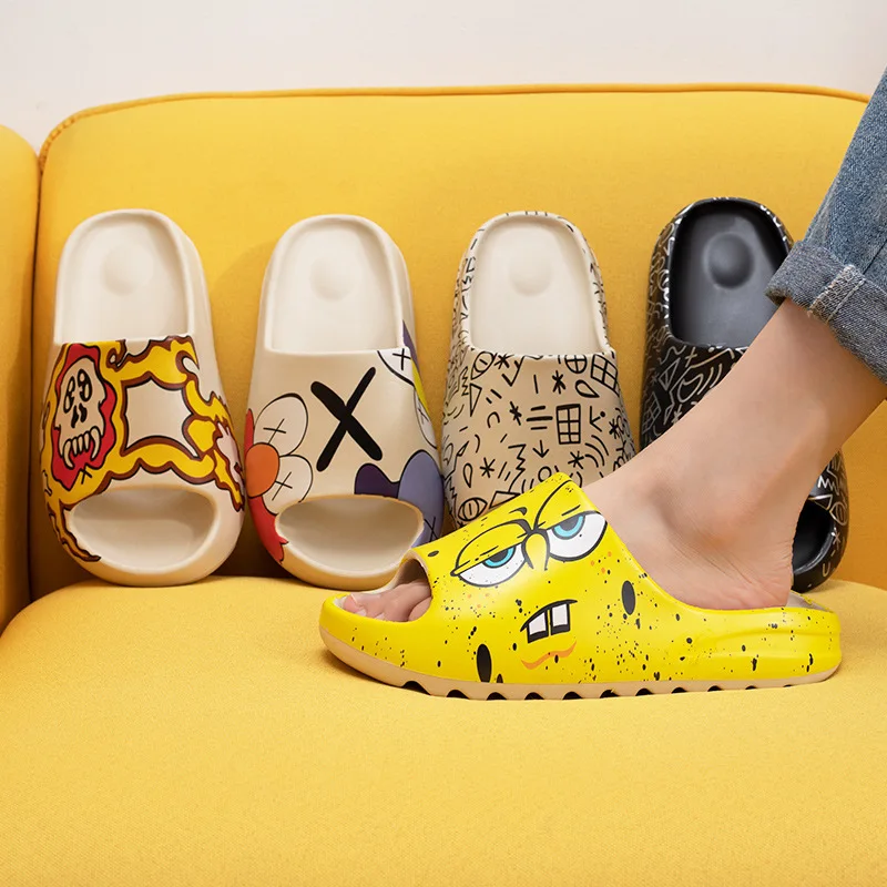 

PROWOW Shrimp Sesame Summer Slippers Men's and Women's Sandals Student Anime Cartoon Couple Fashion Flip Flops
