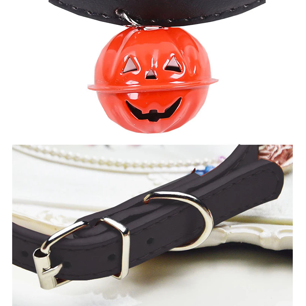 Ошейник для домашних животных на Хэллоуин с колокольчиком тыквы ошейник кошек