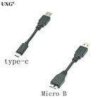 Короткий Кабель USB 3,0 с разъемом A на USB 3,0 Micro B типа папа, кабель USB 3,0 Micro B для внешнего жесткого диска, HDD, 10 см, 20 см, 30 см, 50 см, 1 фут