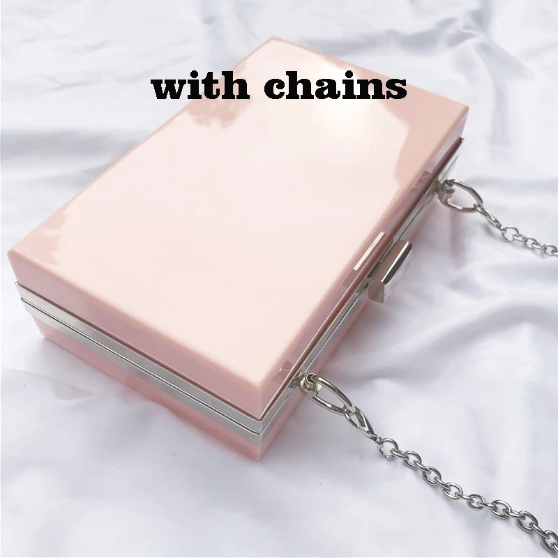 PK2 Silver O Chain Женская акриловая прозрачная сумка, сумочка, милая прозрачная сумка через плечо, женская прозрачная сумка, вечерние, свадебные, вечерние клатчи - Цвет: PK2 Silver O Chain