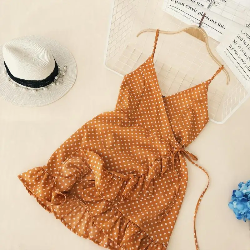 High Waist Piece Point Irregular Leaf Edge Chalaza Dress fashion clothes woman Tide |