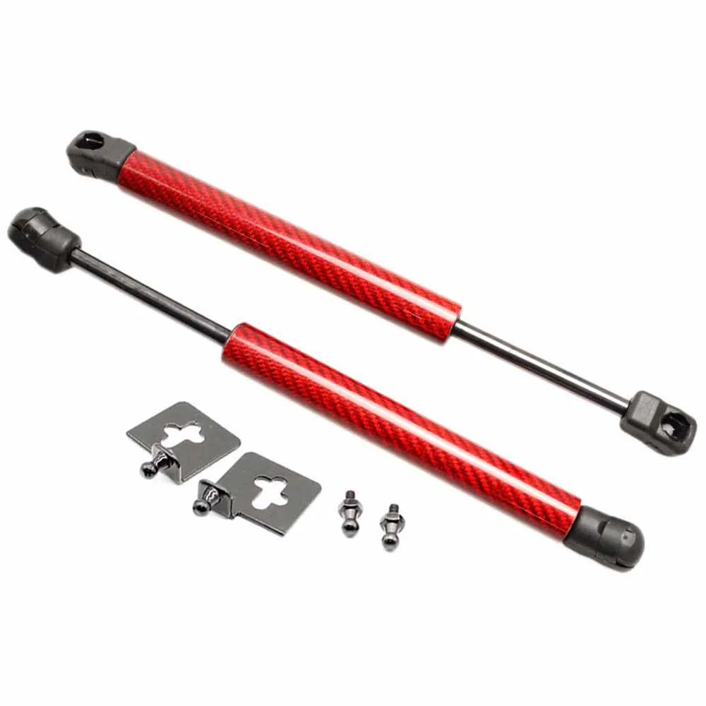 red carbon fiber Для Infiniti QX4/Nissan Terrano Regulus 1996-2004 передний капот из углеродного волокна изменить газовые счетчики Лифт Поддержка амортизаторы - Цвет: red carbon fiber