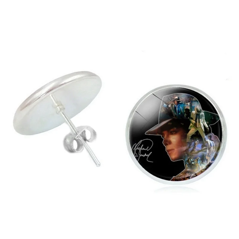 2020 модные Гламурные серьги музыкальный король Майк Джексон стеклянные кабошоны