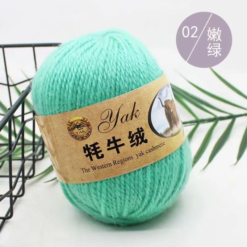 Кашемировый шарф из шерсти яка 5 шт./500 г ручная вязка средней толщины жилет