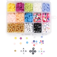 xuqian high quality 6mm flat round handmade colorful bead set for diy jewellery earring necklace bracelet craft making j0050
