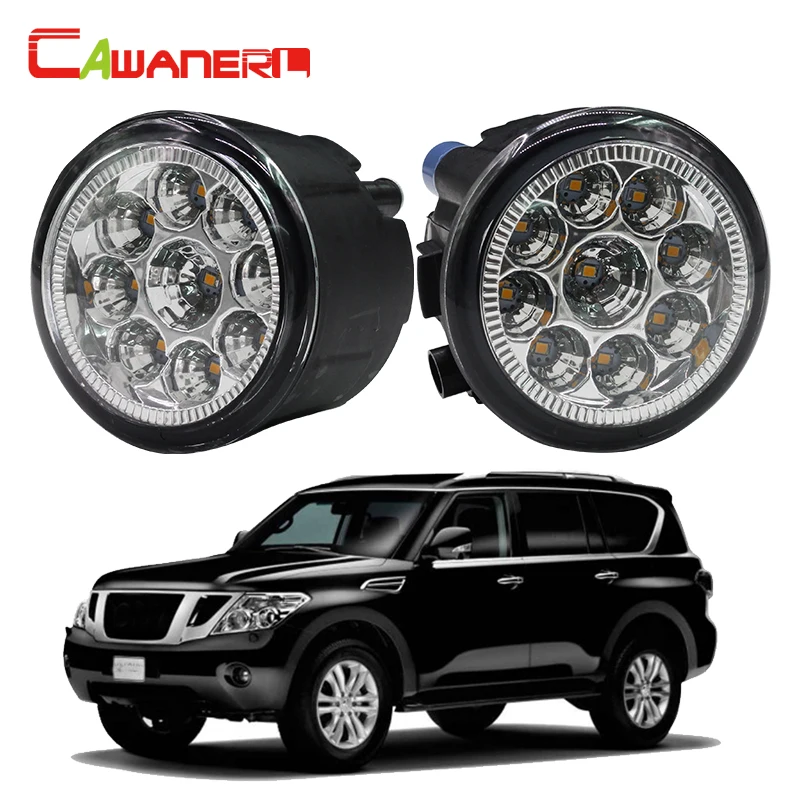 Cawanerl 2 x H8 H11 Автомобильный светодиодный светильник тумана дневного света для Nissan