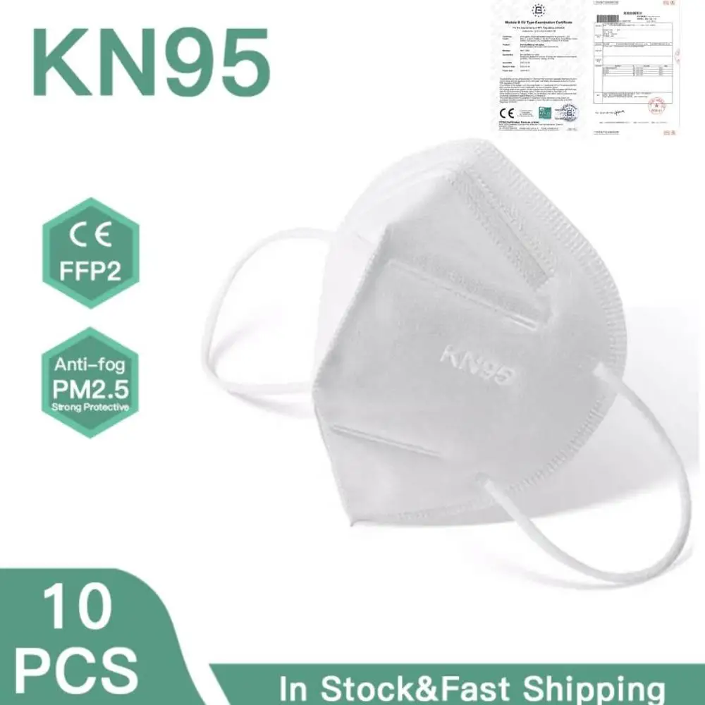 

10-100 FFP2 маска для лица KN95 маска для лица фильтр Маска для рта FFP2mask KN95mask маска против пыли mascaras Mascarilla вентиляция