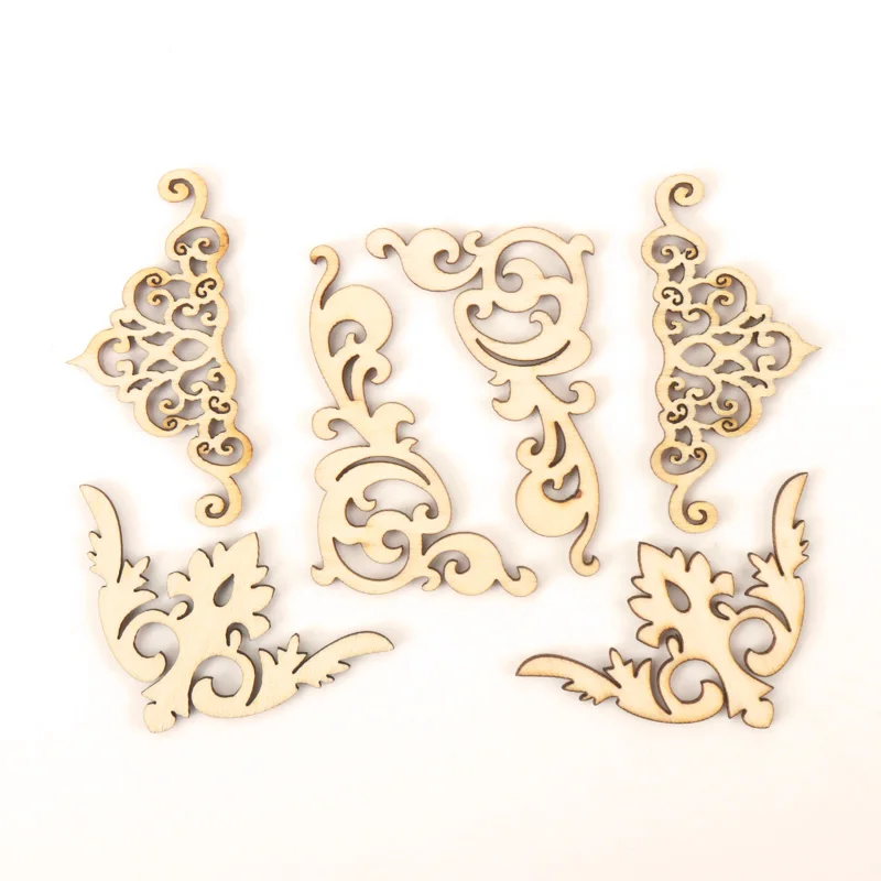 

Цветок из натурального дерева, 54 мм, 4 шт., полоски для рамки