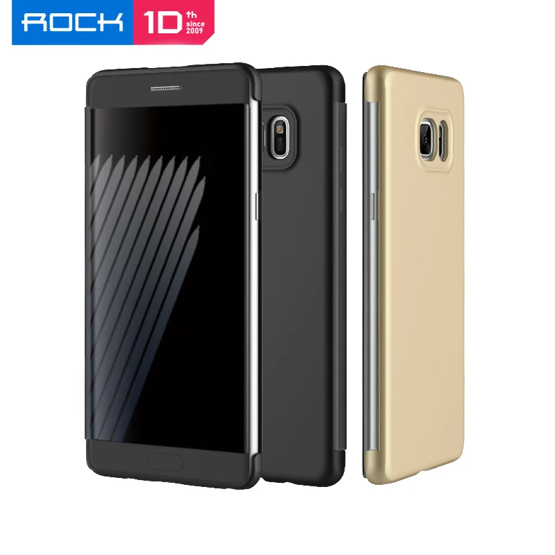 Чехол ROCK Dr. V для samsung Galaxy Note 7, роскошный умный флип-чехол с полным окном для samsung Note FE, TPU+ PC, чехлы для телефонов