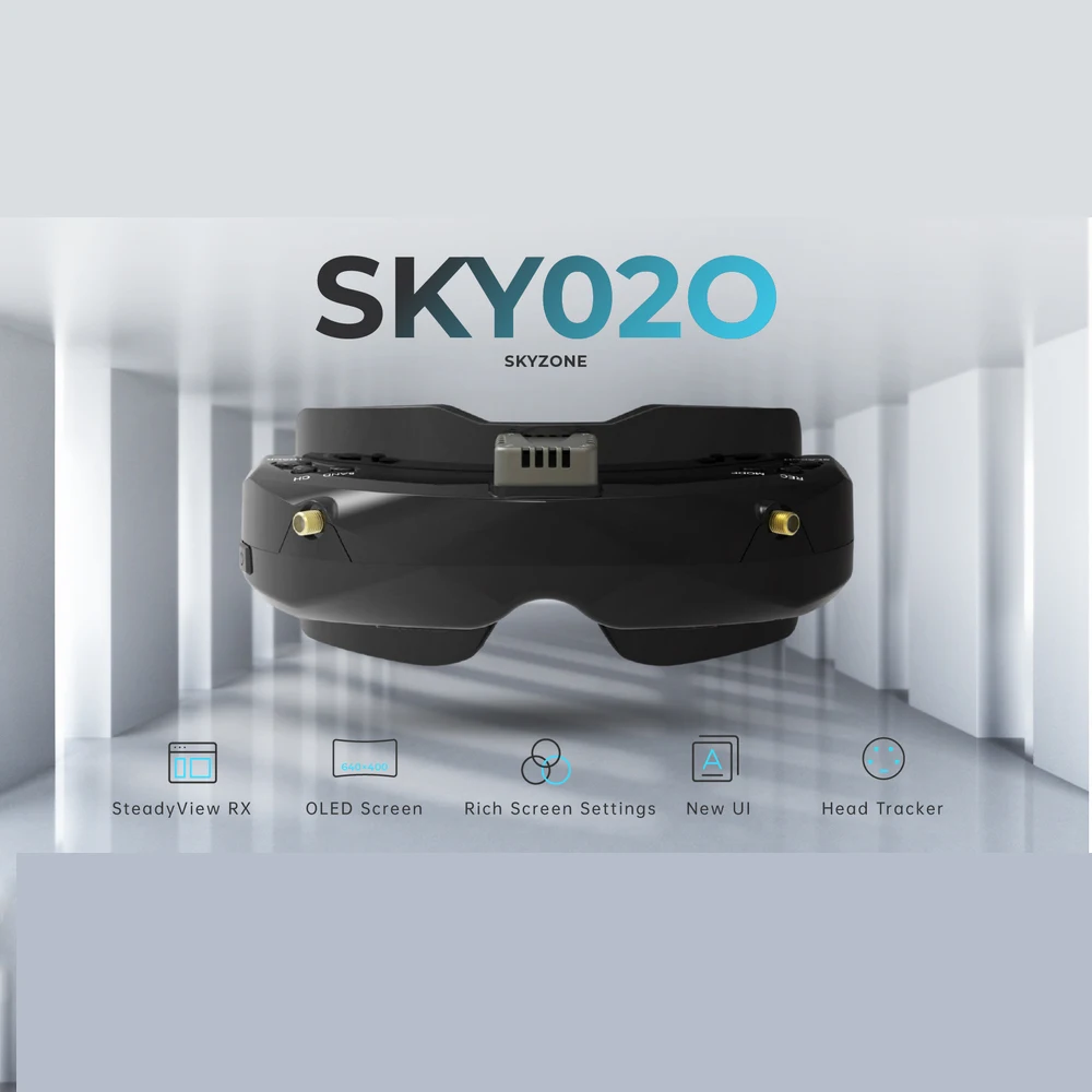 

SKYZONE SKY02O 5,8 ГГц 48CH Diversity FPV Goggles Поддержка 2D/3D HDMI Head Tracking & Fan DVR фронтальная камера для радиоуправляемого гоночного дрона