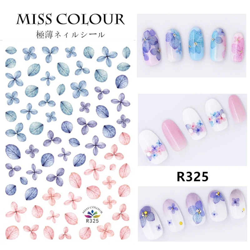 

1pc Nail Art Sticker Graffiti Flower Leaf Color Butterfly and Platinum Pink Gold Butterfly Pattern Decorative Decal Nail Tool