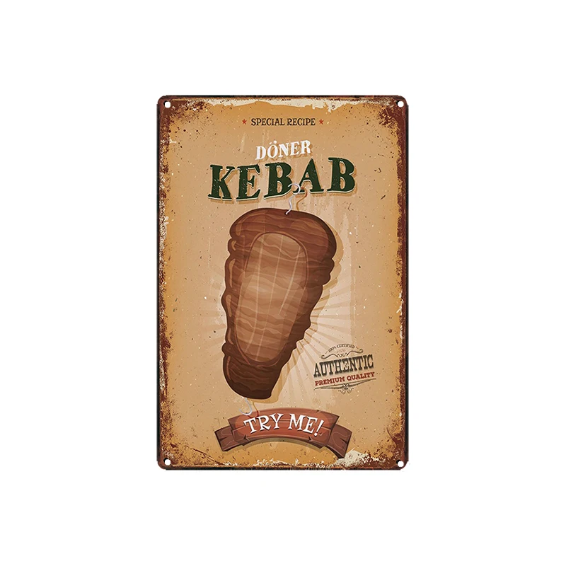 10 Меню бутерброды мороженое Винтаж металлическая вывеска кухня кафе пекарня магазин Decoracion тарелка настенное искусство фермерский дом Декор - Цвет: 10