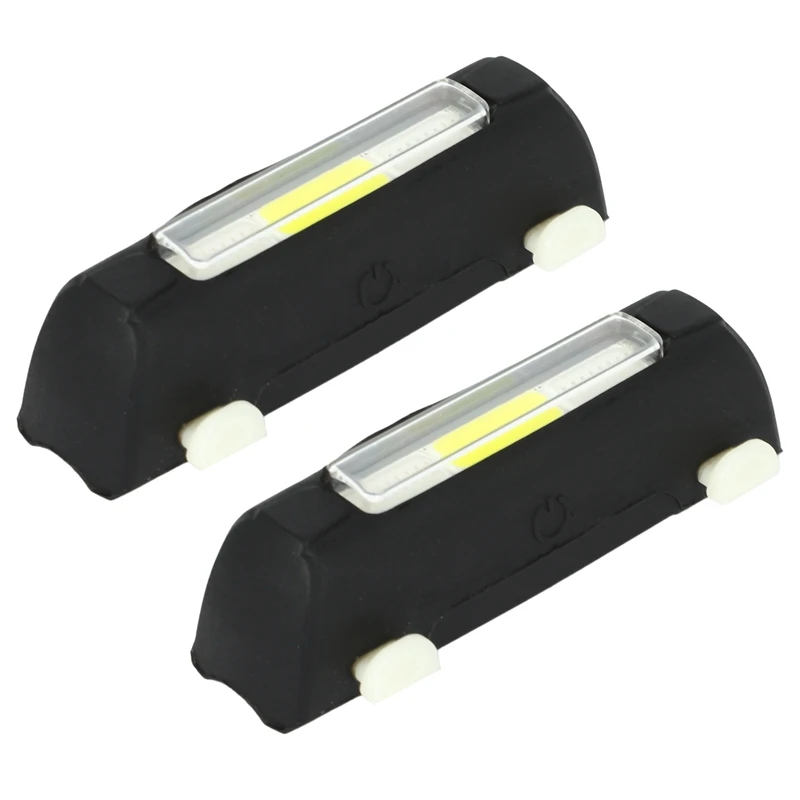 

2X Bike Lights Ultra Bright Cycling Lights USB Rechargeable Bicycle Tail Light Red/Blue/White 7 Light Modes