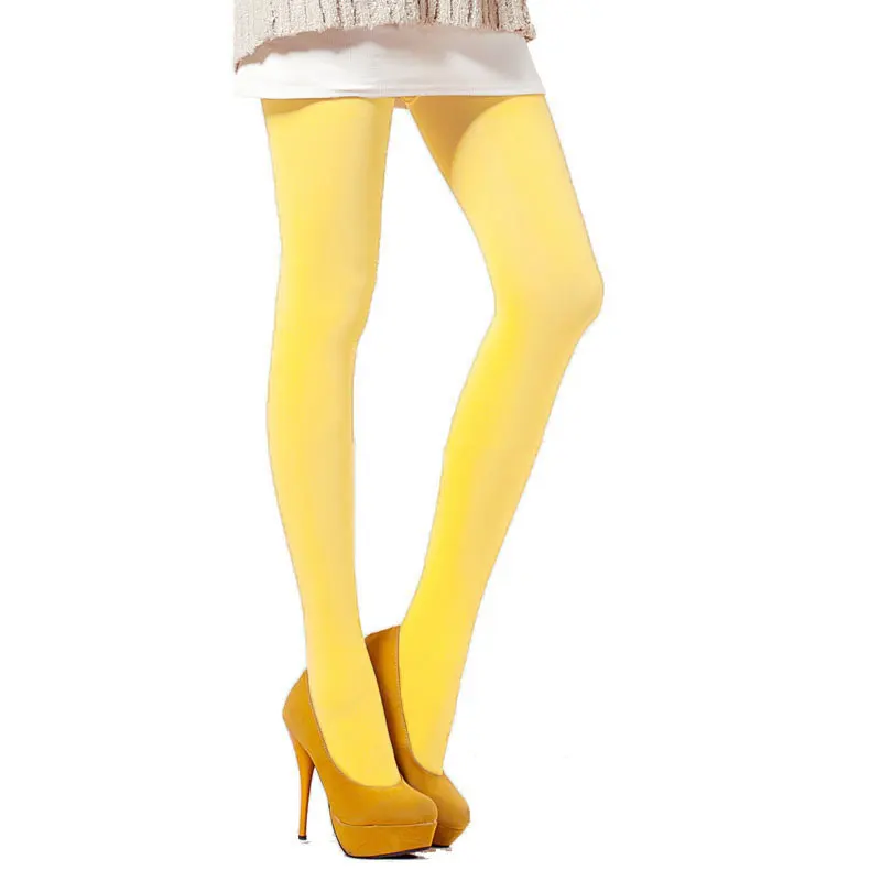 Yellow Sexy Lady Женщины Мода Белый Открыть Кротч Мягкие Тонкие Колготки Эластичные Колготки Чулки Ажурные Чулки Medias Pantis Женщина - Цвет: Yellow