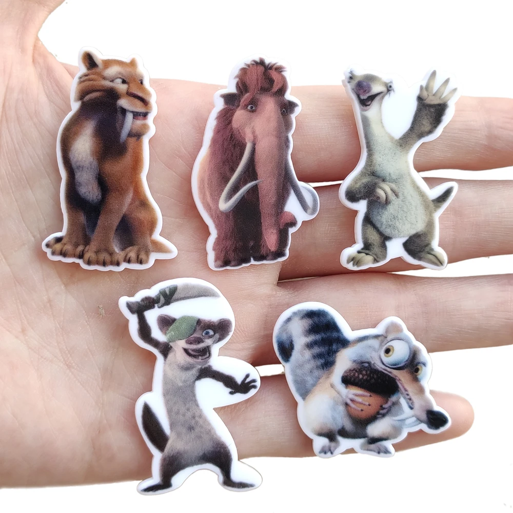 50 шт. 5 разные стили милый мультфильм животные Тигр Слон белка Flatback Смола Кабошон