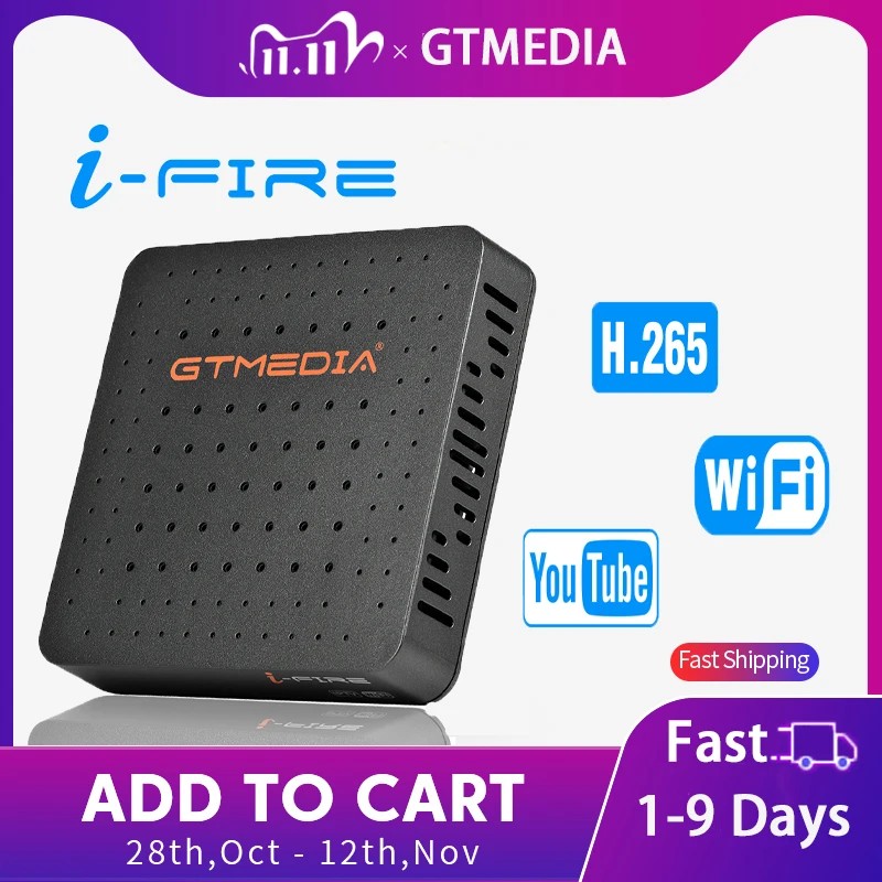Новое поступление GTmedia IFIRE tv Box 4 K HDR STB BOX Ультра HD WIFI Xtream IP Сталкер Youtube