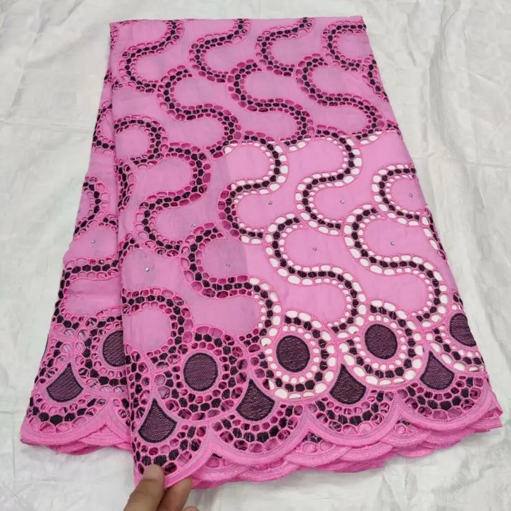 Вышивка камнями перфорированная швейцарская хлопковая кружевная ткань из Дубая