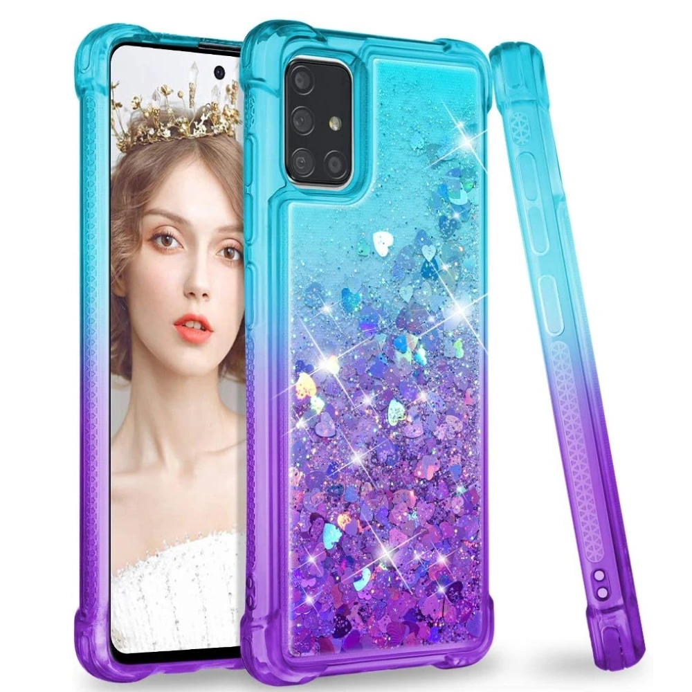 Силиконовый чехол с блестками для Samsung Galaxy S20 S10 S9 Note 10 Plus A71 A51 A81 A91 A41 A11 A21 A70 A50 |