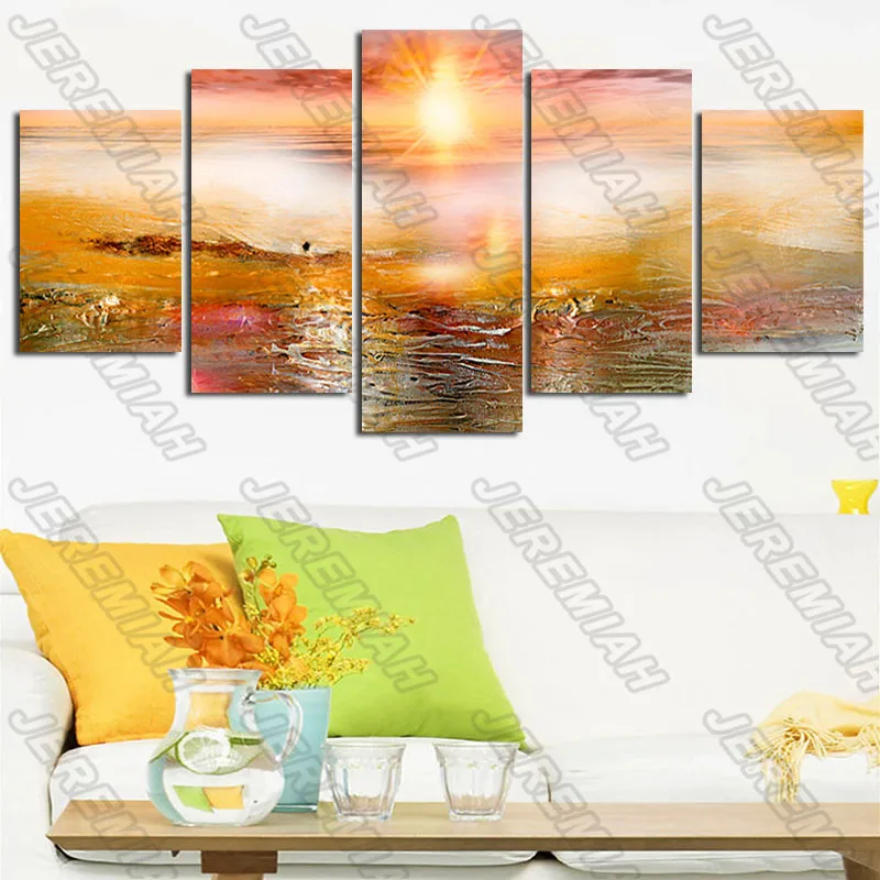 

Beautiful Sun Down Poster Nordic Style Wall Art Canvas Print Painting Modern Living Room Decoration