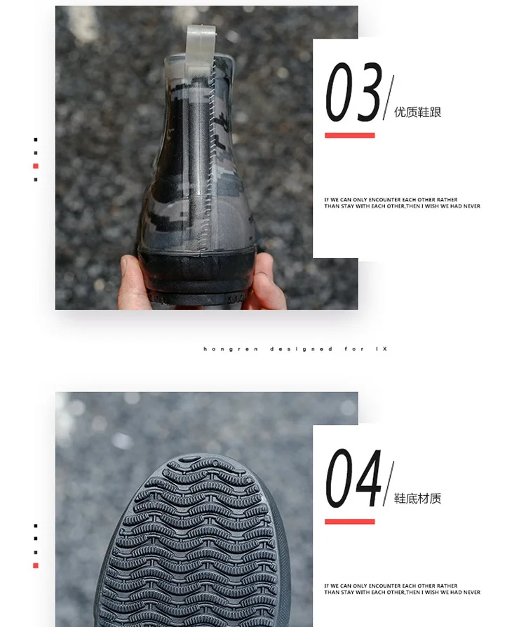 Сапоги Aleafalling женские резиновые водонепроницаемые ботинки на плоской подошве