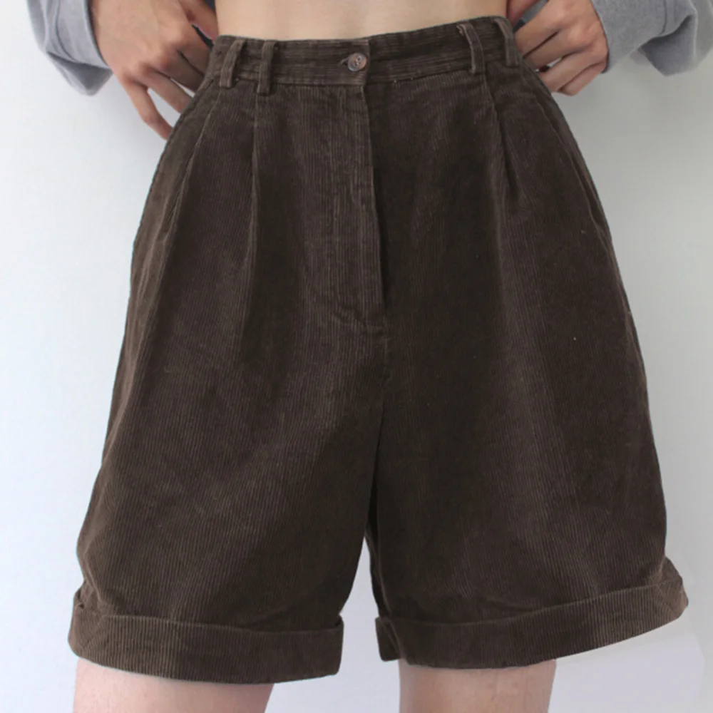 Shorts Women High Waist Vintage Boyfriend Style 2021Casual Solid Streetwear Ladies Classic | Женская одежда