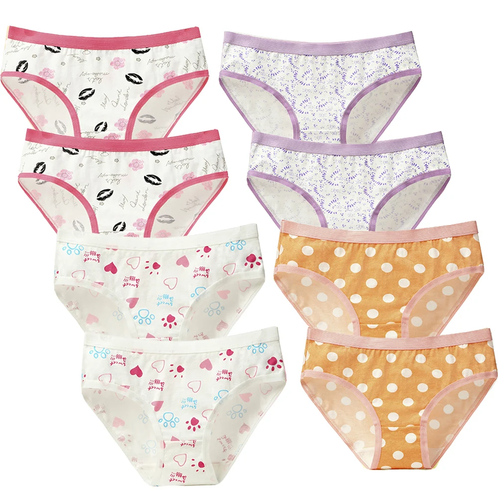 NK26-8pcs-5 8 шт./лот, женские хлопковые трусы, нижнее белье, сексуальные трусики с принтом, дышащие женские трусы, женское нижнее белье размера плюс 3XL - Цвет: NK26-8pcs-5