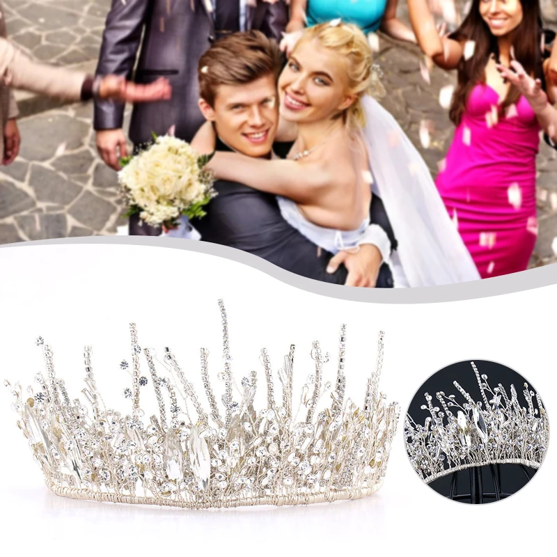 

Jeweled Crowns Beautiful Headpiece Wedding Crown Wedding Tiaras Hair Accessories for Prom Birthday Costume Party HSJ88