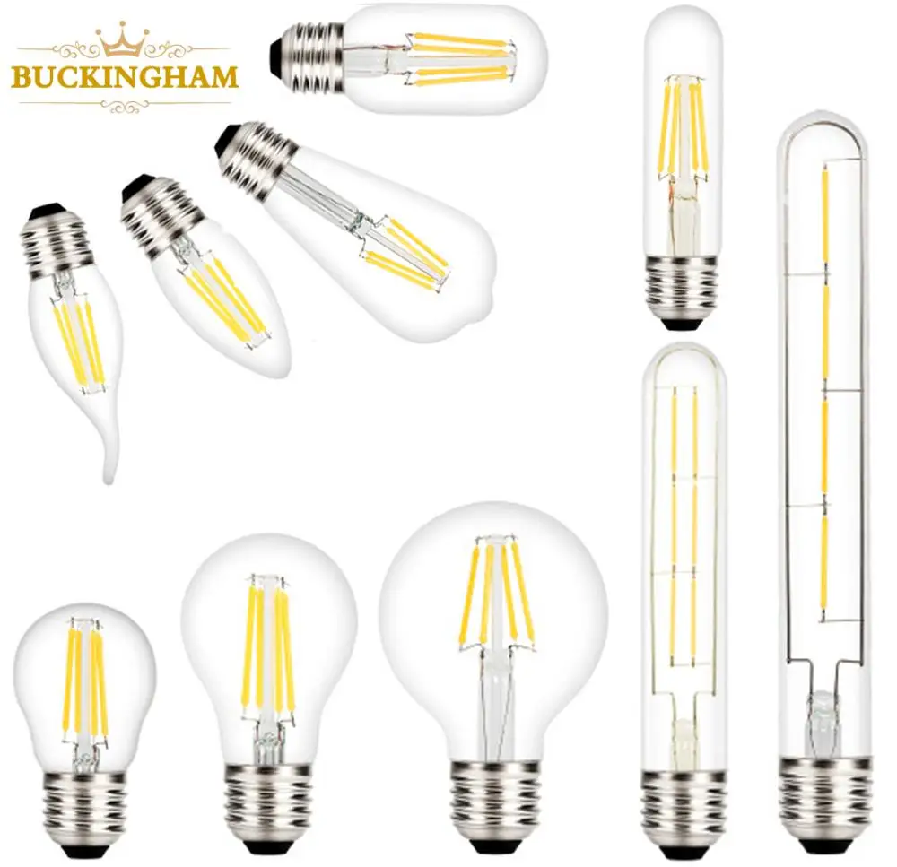 Винтажная светодиодный ная лампа Эдисона E27 накаливания в стиле ретро T45 T300 A60 ST64