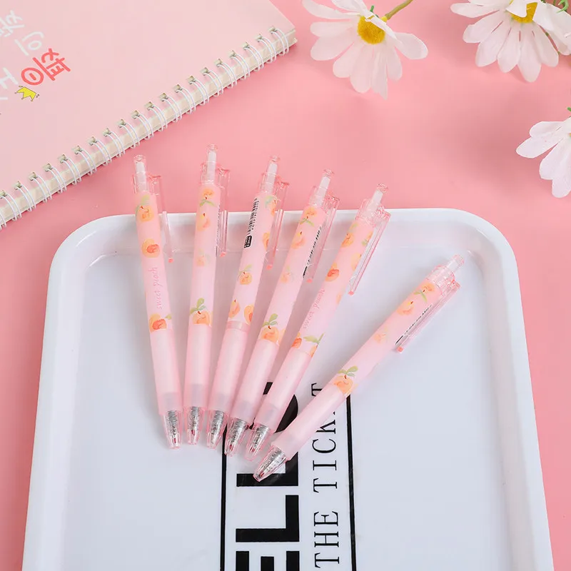 

Cute Pressing Pen Cute Stationary Supplies Pens for School Normal Office Accessories Bullet Journal 0.5 Pen Sakura Stationery