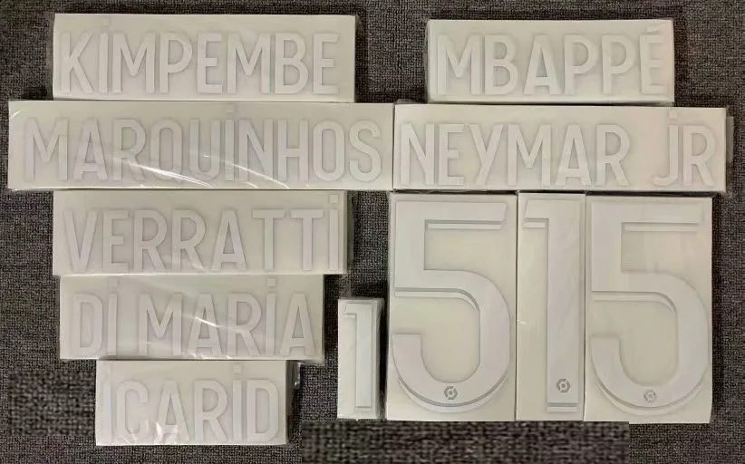 

2021-2022 Neymar JR Mbappe Nameset Icardi DI Maria Kimpembe Verratti Marquinhos Printing Custom Any Name Number