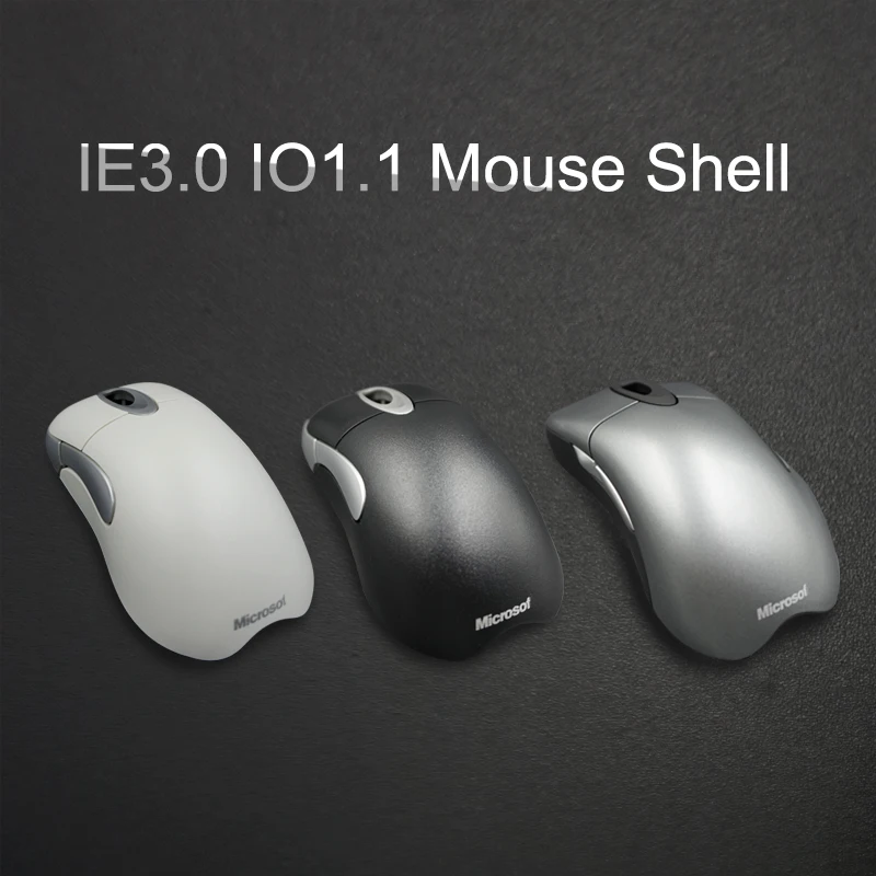 

1pcs Mouse shell for Microsoft IE3.0 IO1.1 Red Shark top shell Bottom case mouse wheel accessories gift mouse foot stickers