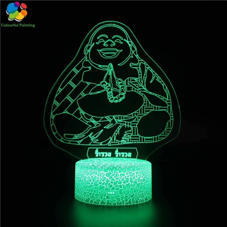 Пульт дистанционного управления религия Будда ислам Христос 3D свет светодиодный