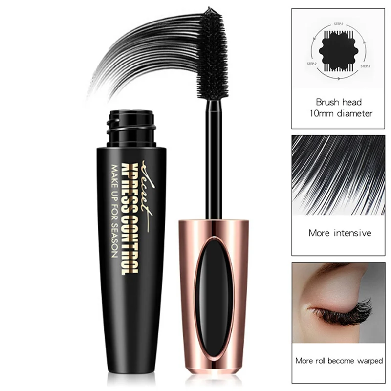 

New 4D Silk Fiber Lash Mascara Waterproof Mascara For Eyelash Extension Black Thick Lengthening Eye Lashes Cosmetics