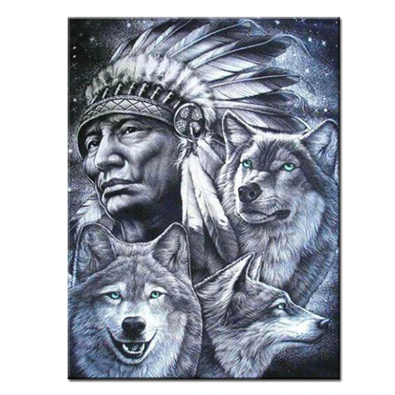 Картины мозаики из алмазных элементов Wolf Стразы полная квадратная круглая