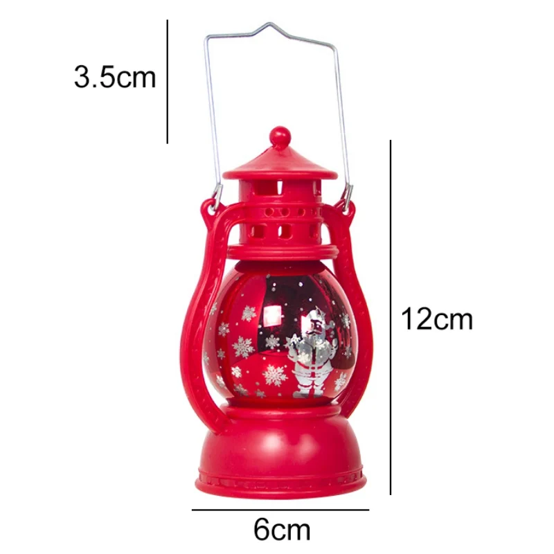 Рождественский светодиодный фонарь в стиле ретро с ручкой декоративная
