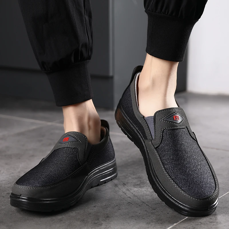 Мужские повседневные туфли PUPUDA удобные лоферы без застежки мужские кроссовки