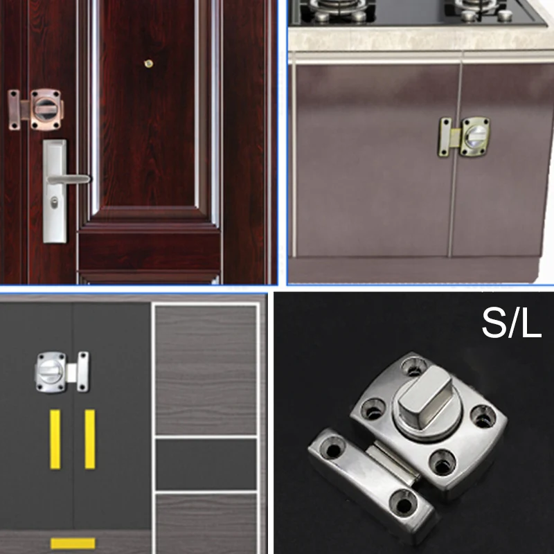 

Wiredrawing Latch Zinc Alloy Bolt Buckle Sliding Door Cabinet Security